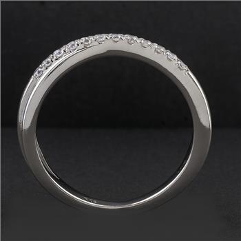NO RESERVE 0.41 Ct Round Cubic Zirconia 925 Sterling Silver Ring