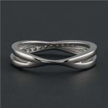 NO RESERVE 0.41 Ct Round Cubic Zirconia 925 Sterling Silver Ring