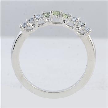 NO RESERVE 0.44 Ct Round Peridot 925 Sterling Silver Ring