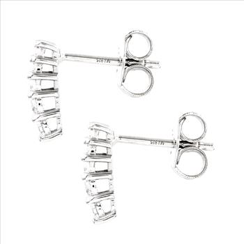 NO RESERVE 0.45 Ct Round Lab Grown Diamond 925 Silver Earrings
