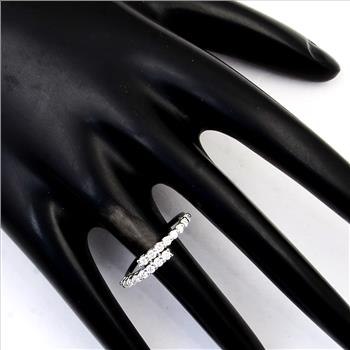 NO RESERVE 0.46 Ct Round Lab Grown Diamond 925 Silver Ring
