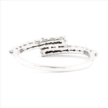 NO RESERVE 0.46 Ct Round Lab Grown Diamond 925 Silver Ring
