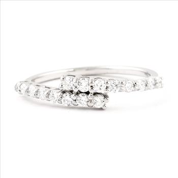 NO RESERVE 0.46 Ct Round Lab Grown Diamond 925 Silver Ring