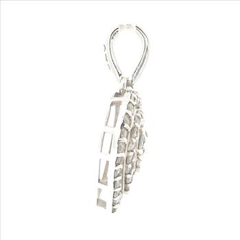 NO RESERVE 0.47 Ct Round Diamond, 925 Sterling Silver Pendant