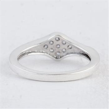 NO RESERVE 0.49 Ct Round Cubic Zirconia 925 Sterling Silver Ring