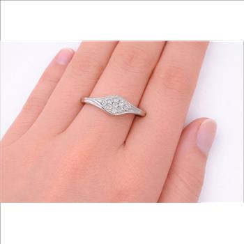 NO RESERVE 0.49 Ct Round Cubic Zirconia 925 Sterling Silver Ring