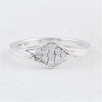 NO RESERVE 0.49 Ct Round Cubic Zirconia 925 Sterling Silver Ring