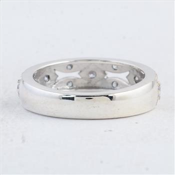 NO RESERVE 0.52 Ct Round Cubic Zirconia 925 Sterling Silver Ring