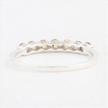 NO RESERVE 0.55 Ct Round Citrine 925 Sterling Silver Ring