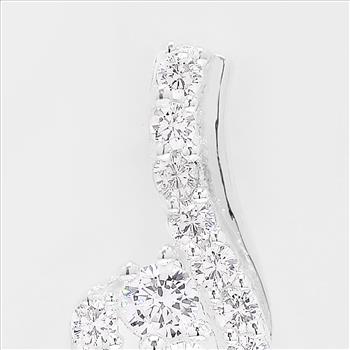 NO RESERVE 0.61 Ct Round Cubic Zirconia 925 Sterling Silver Pendant