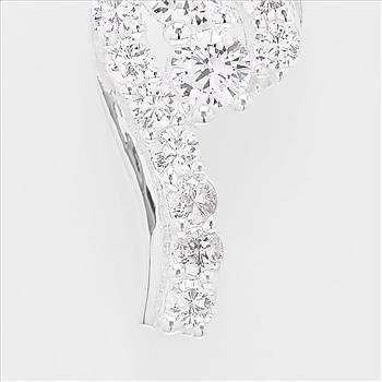 NO RESERVE 0.61 Ct Round Cubic Zirconia 925 Sterling Silver Pendant