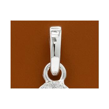 NO RESERVE 0.66 Ct Round Cubic Zirconia 925 Sterling Silver Pendant