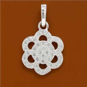 NO RESERVE 0.66 Ct Round Cubic Zirconia 925 Sterling Silver Pendant