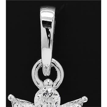 NO RESERVE 0.74 Ct Round Cubic Zirconia 925 Sterling Silver Pendant