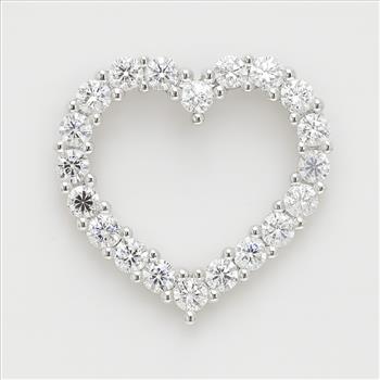 NO RESERVE 0.77 Ct Round Cubic Zirconia 925 Sterling Silver Pendant