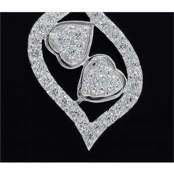 NO RESERVE 0.78 Ct Round Cubic Zirconia 925 Sterling Silver Pendant