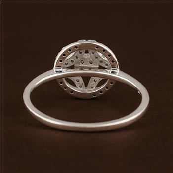 NO RESERVE 0.79 Ct Round Cubic Zirconia 925 Sterling Silver Ring