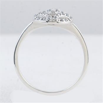 NO RESERVE 0.79 Ct Round Cubic Zirconia 925 Sterling Silver Ring
