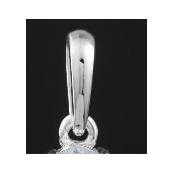 NO RESERVE 0.81 Ct Oval White Topaz, 925 Sterling Silver Pendant