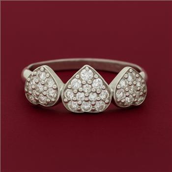 NO RESERVE 0.82 Ct Cubic Zirconia 925 Sterling Silver Ring