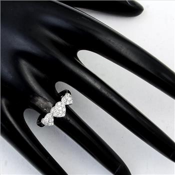 NO RESERVE 0.82 Ct Cubic Zirconia 925 Sterling Silver Ring