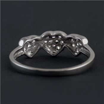 NO RESERVE 0.82 Ct Cubic Zirconia 925 Sterling Silver Ring