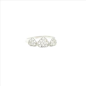 NO RESERVE 0.82 Ct Cubic Zirconia 925 Sterling Silver Ring