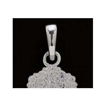NO RESERVE 0.95 Ct Round Cubic Zirconia 925 Sterling Silver Pendant