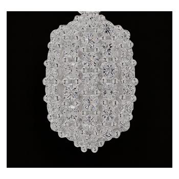 NO RESERVE 0.95 Ct Round Cubic Zirconia 925 Sterling Silver Pendant