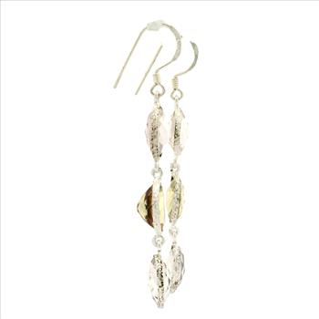 NO RESERVE 10.10 Ct Rose Quartz, Lemon Quartz 925 Sterling Silver Earrings