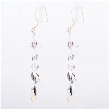 NO RESERVE 10.18 Ct Citrine, Sapphire 925 Sterling Silver Earrings