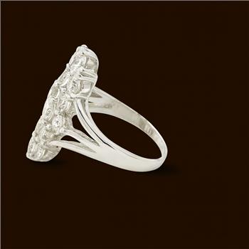 NO RESERVE 10.35 Ct Cubic Zirconia 925 Sterling Silver Ring