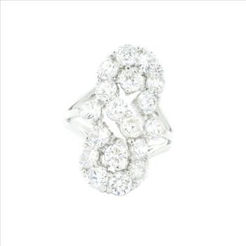 NO RESERVE 10.35 Ct Cubic Zirconia 925 Sterling Silver Ring
