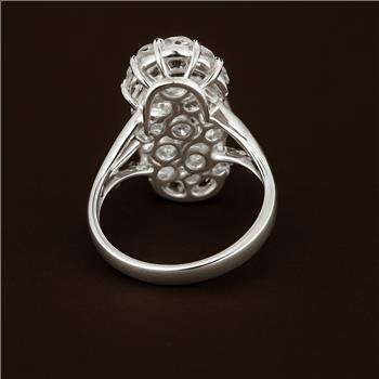 NO RESERVE 10.35 Ct Cubic Zirconia 925 Sterling Silver Ring