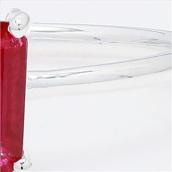 NO RESERVE 1.04 Ct Octagon Pink Topaz 925 Sterling Silver Ring