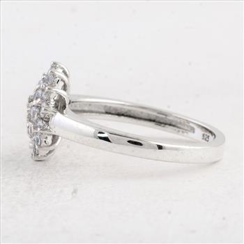 NO RESERVE 1.06 Ct Round Cubic Zirconia 925 Sterling Silver Ring