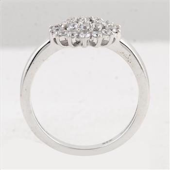 NO RESERVE 1.06 Ct Round Cubic Zirconia 925 Sterling Silver Ring