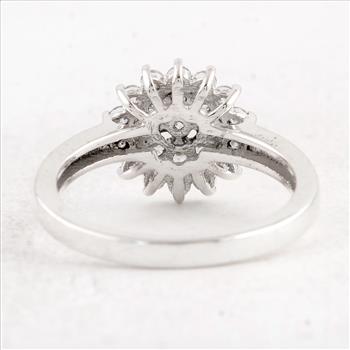 NO RESERVE 1.06 Ct Round Cubic Zirconia 925 Sterling Silver Ring