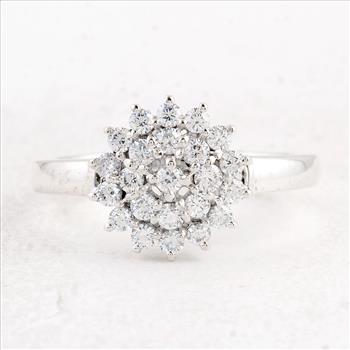 NO RESERVE 1.06 Ct Round Cubic Zirconia 925 Sterling Silver Ring