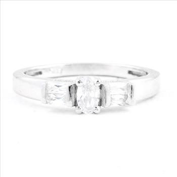 NO RESERVE 1.08 Ct Cubic Zirconia 925 Sterling Silver Ring