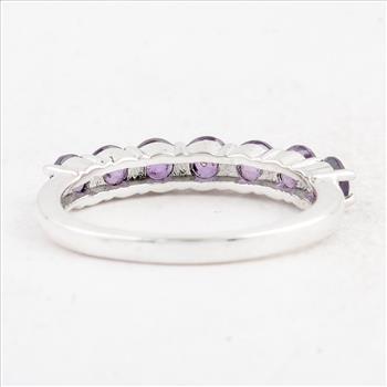 NO RESERVE 1.08 Ct Round Amethyst 925 Sterling Silver Ring