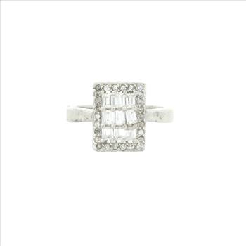 NO RESERVE 11.00 Ct Cubic Zirconia 925 Sterling Silver Ring
