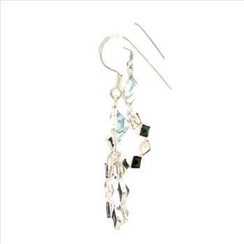 NO RESERVE 11.03 Ct Citrine, Sapphire 925 Sterling Silver Earrings