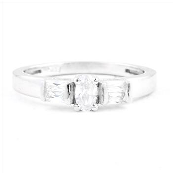 NO RESERVE 1.11 Ct Cubic Zirconia 925 Sterling Silver Ring