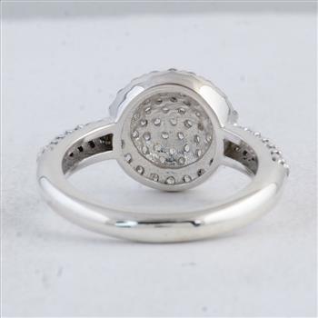 NO RESERVE 1.14 Ct Round Cubic Zirconia 925 Sterling Silver Ring