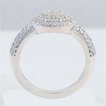 NO RESERVE 1.14 Ct Round Cubic Zirconia 925 Sterling Silver Ring