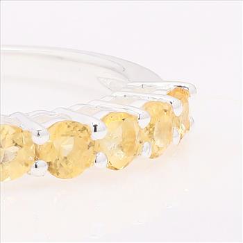 NO RESERVE 1.18 Ct Round Citrine 925 Sterling Silver Ring