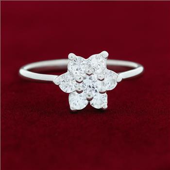 NO RESERVE 1.20 Ct Cubic Zirconia 925 Sterling Silver Ring