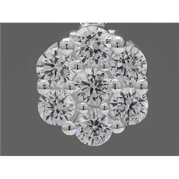 NO RESERVE 1.20 Ct Round Cubic Zirconia 925 Sterling Silver Pendant
