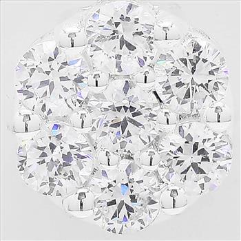 NO RESERVE 1.20 Ct Round Cubic Zirconia 925 Sterling Silver Pendant